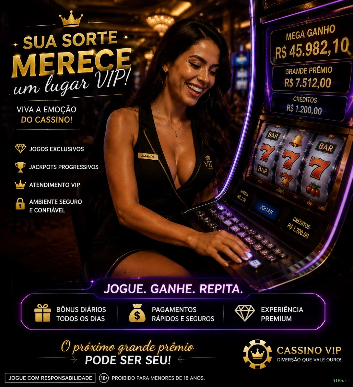 Conta 915bet sincronizada site e app